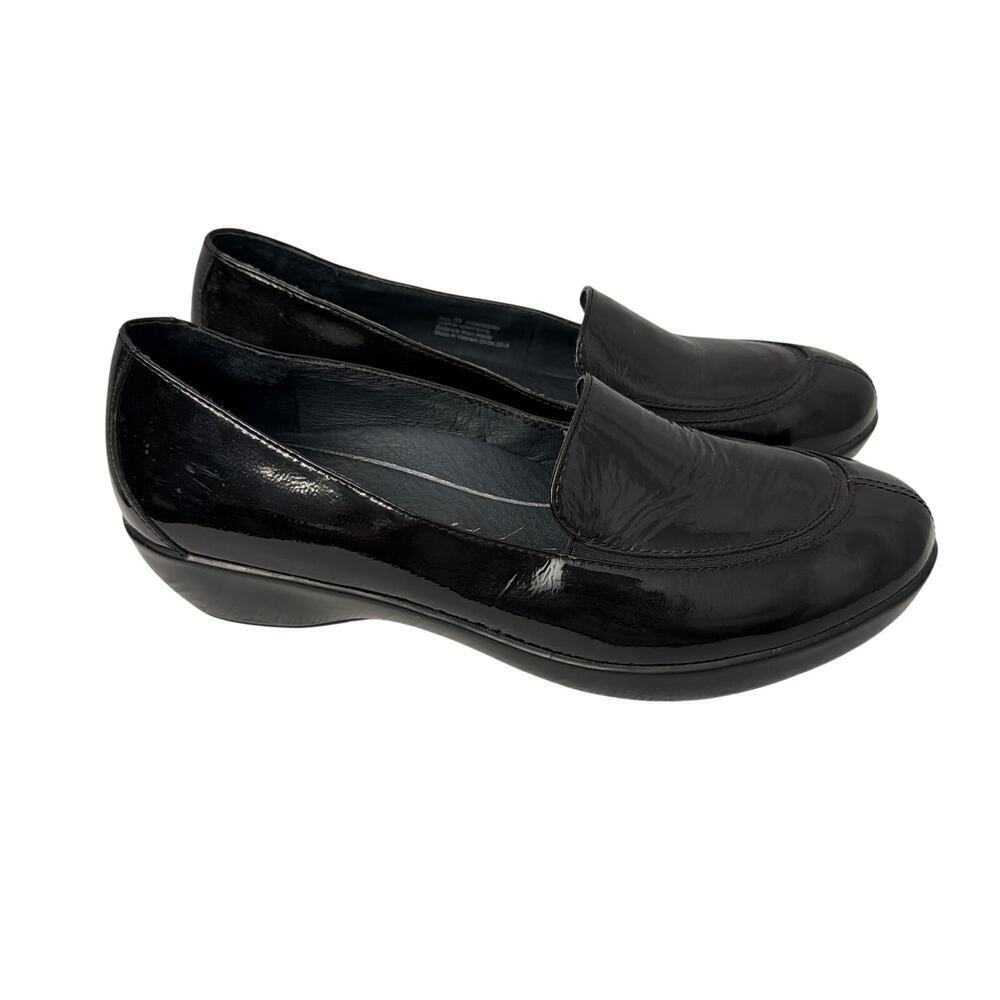 Dansko Shoes Womens Size 9 Black Patent Leather Debra Wedge